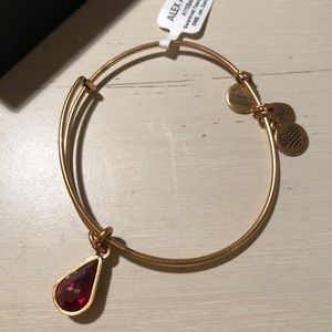 Alex and Ani Swarovski Garnet Teardrop Bracelet